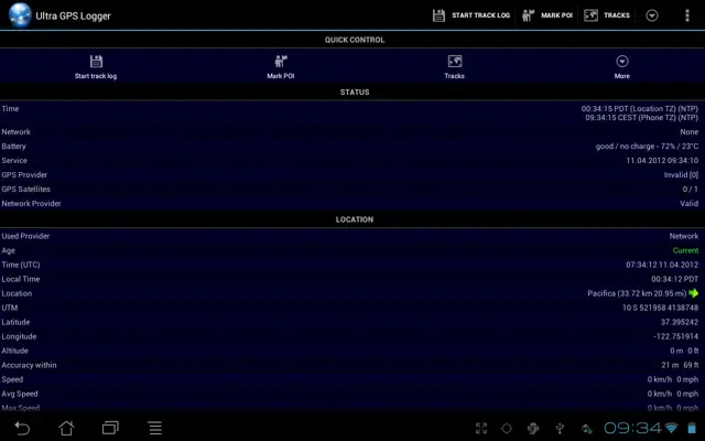 Ultra GPS Logger Lite android App screenshot 11